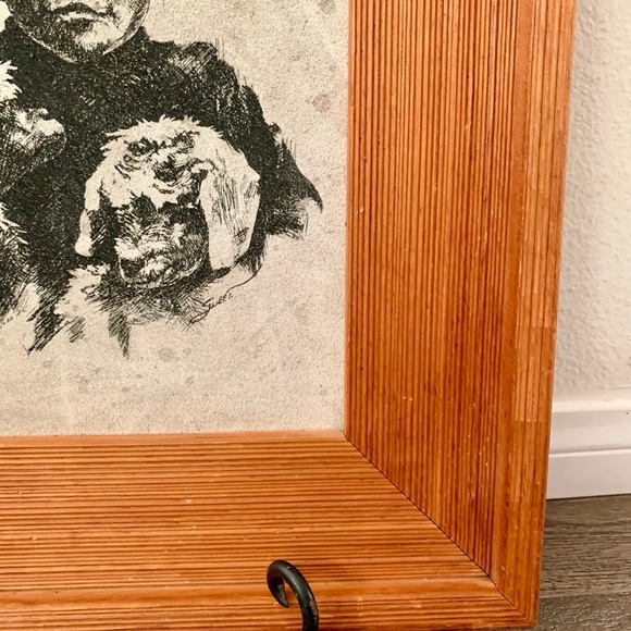 Vintage  Framed Hand Painted Sioux Picture Native American 15/18 Inch - Picture 5 of 15